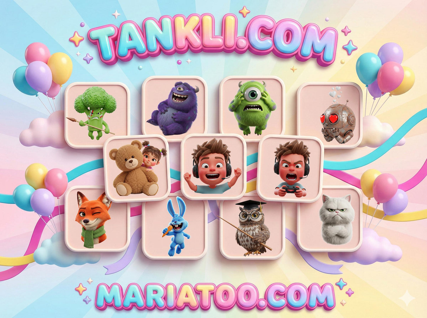 3D Cute Emoji Bundle PNG | Funny 3D Avatar Clipart